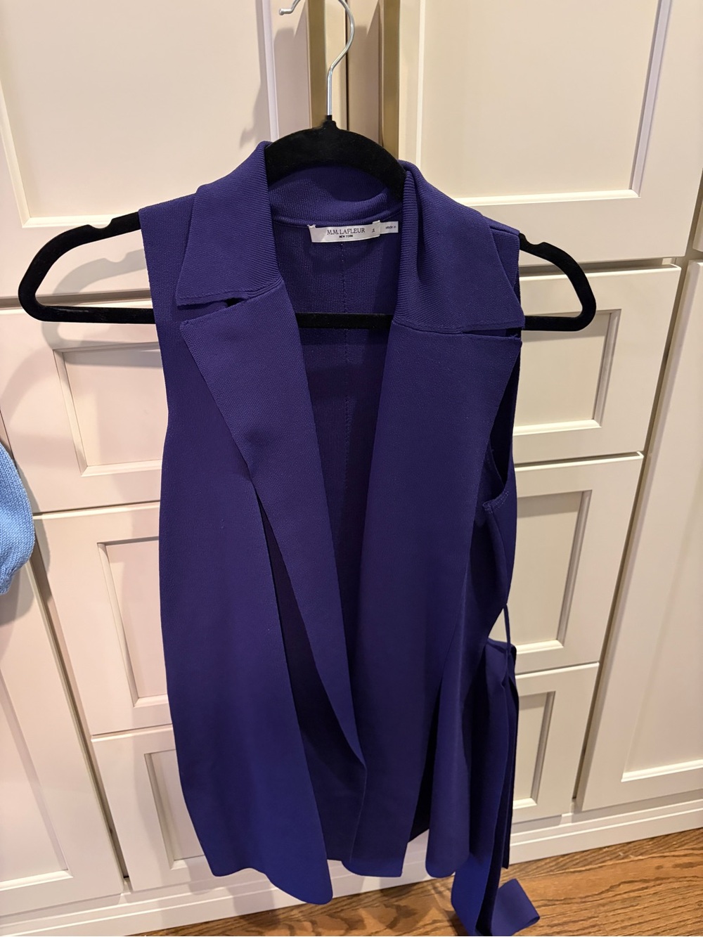 MM Lafleur Purple Sleeveless Tie-Waist Vest Dress